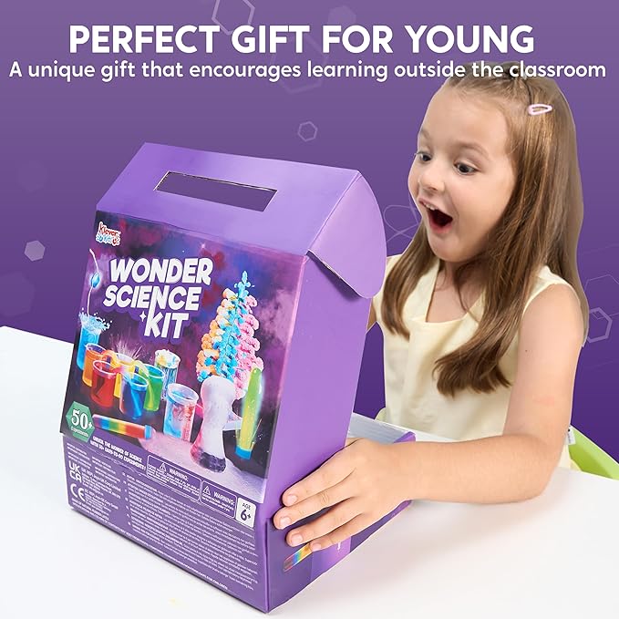 Klever Kits Wonder Science Kits- 50+ Experiments Educational Toys, STEM Activities with Growing Crystal Tree, Lab Science Toys, Gifts for Birthday Christmas for Kids Aged 6 7 8+