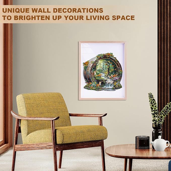 Wooden Puzzles for Adults, Fox Wooden Jigsaw Puzzle for Adults, 190 Piece Unique Animal Shape Wood Puzzles Adult, Birthday Party Gifts for Friends & Family Leisure Time Game Home Decor (M-11.4*11in)