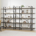 OtterOasis Bookshelf Set, Heavy Duty 5-Tier Industrial Bookcase, 120lbs Shelf by OtterOasis
