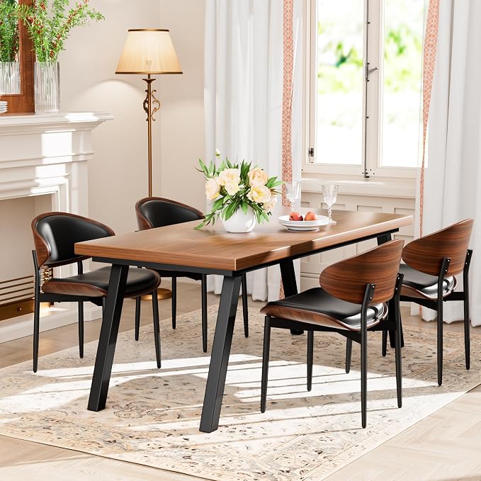 YaFiti Dining Chairs Set of 6, Dining Room and Kitchen Chairs, Mid Century - Image 9