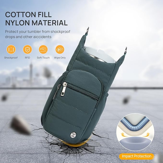 Telena Water Bottle Holder with Strap RFID Crossbody Bags for Women for Walking, Hiking, Cycling