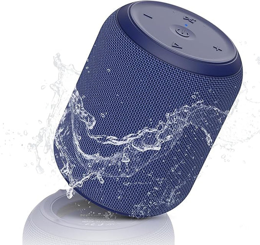 NOTABRICK Bluetooth Speakers Blue,Portable Wireless Speaker with 15W Stereo Sound, IPX6 Waterproof Shower Speaker, Dual Pairs, Portable Speaker for Party Beach Camping