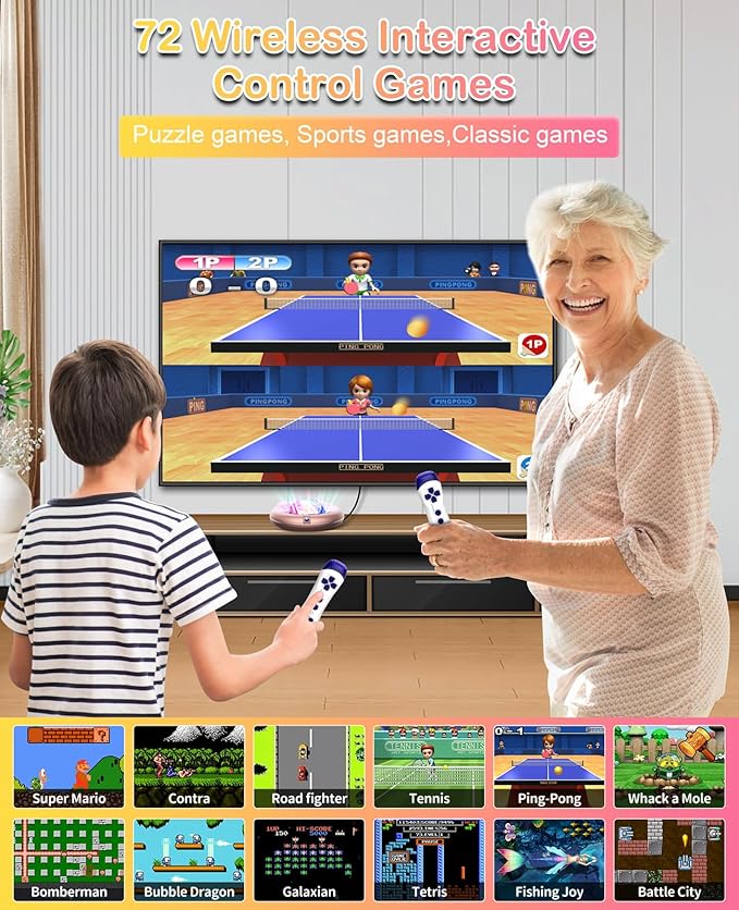 TIK-Tok Dance Mat Game for TV, Christmas Colors Wireless Plug and Play Wrinkle-Free & Non-Slip Electronic Dance Mats, Exercise Dance Pad with Camera for Kids and Adults, Boys & Girls Gifts Toy