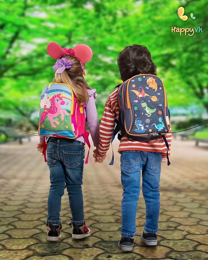 Backpack with Leash for Kids-Anti Lost Walking Toddler Leash-Unicorn design-for 1-4 Years Old Girls