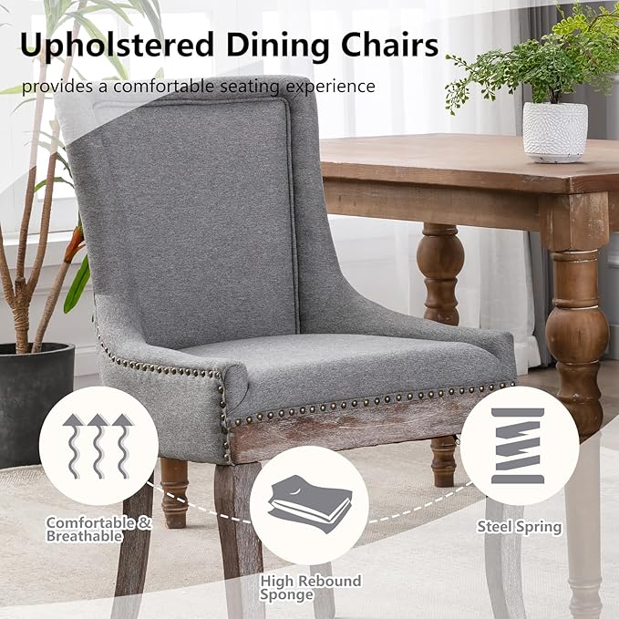 Modern Dining Chairs Set of 6, High Back Dining Chairs Side Chairs - Image 4