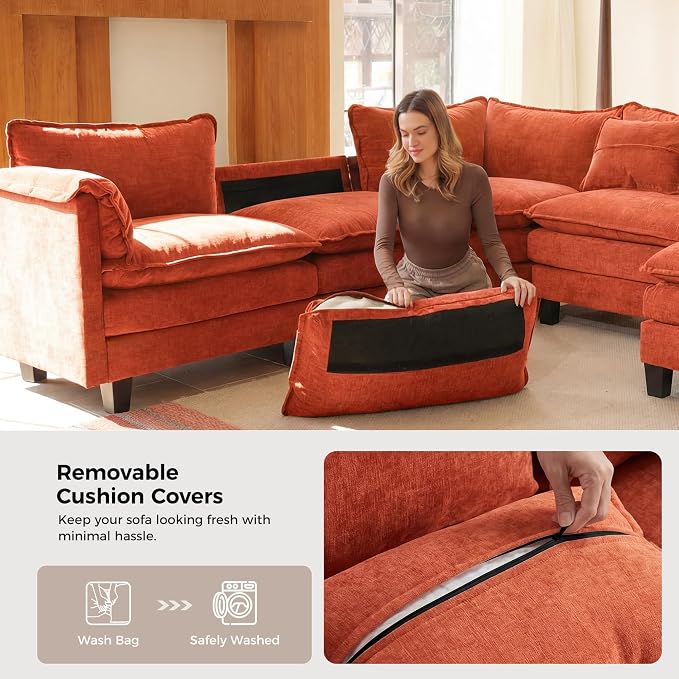 ELUCHANG Oversized 79" Modular Sectional Sofa, Comfy Cloud Couch - Image 8