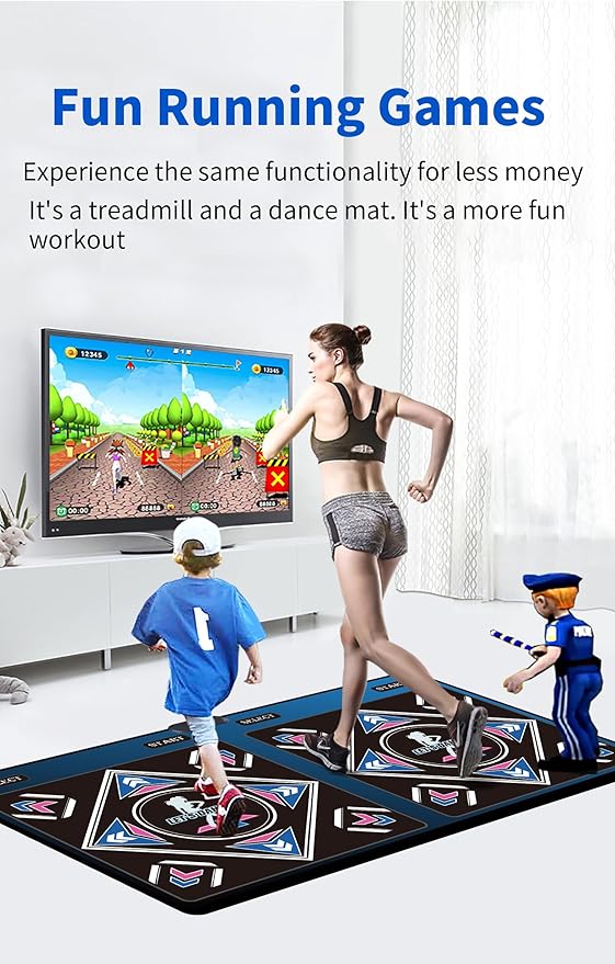 Music Dance Mat for Kids & Adults,Ideal for Fitness Dance Games,899 Games,64GB Memory Card,75 Music Videos,650 Songs.Made of Premium Flannel,for TV use,a Luxurious Gift for Children