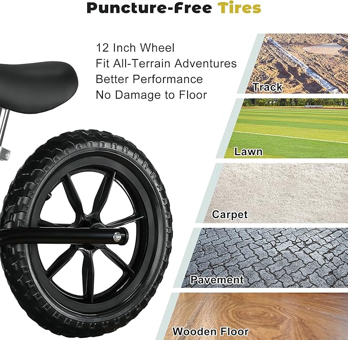 Toddler Balance Bike Toys for 2 to 5 Year Old Girls Boys Adjustable Seat and Handlebar No-Pedal Training Bike Best Gifts for Kids