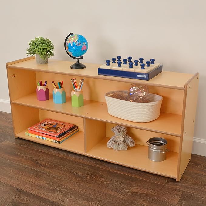 Children’s Factory Kids 2 Shelf Bookshelf Organizer, Classroom Bookshelf for Kids and Toddlers