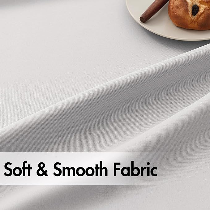 ANRODUO Back Tab Blackout Curtains for Bedroom Living Room, Rod Pocket Pinch Pleated Thermal Insulated Room Darkening Curtains 63 Inches Long 2 Panels, Greyish White, 42 x 63 Inch