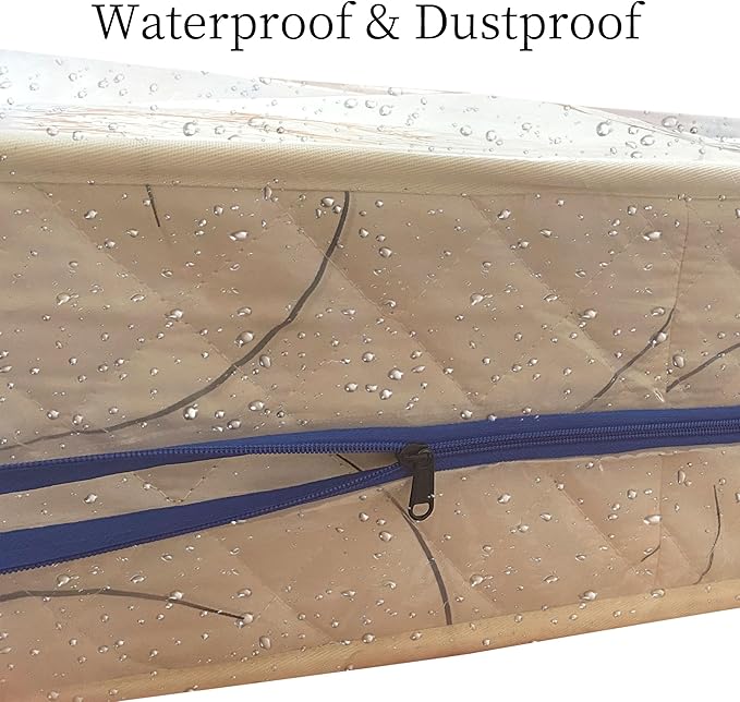 2 Pack Twin Mattress Bags for Moving and Storage-5 Mil Zipper Plastic Waterproof Mattress Storage Bags