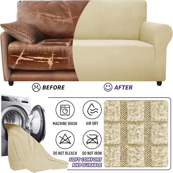 ZNSAYOTX Stretch Oversized Couch Cover Universal Sofa Covers - Image 7