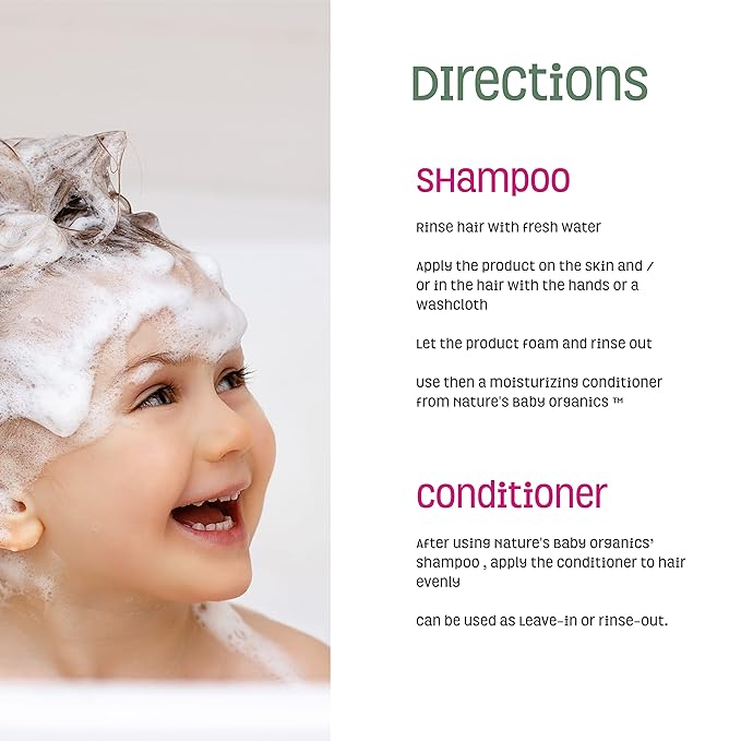 Nature's Baby Shampoo/Conditioner Combo Pack - Formulated for Problem and Sensitive Skin - EU Certified Non-Toxic - pH Neutral & Tear Free - Coconut Pineapple, 16 oz, 2 Pack