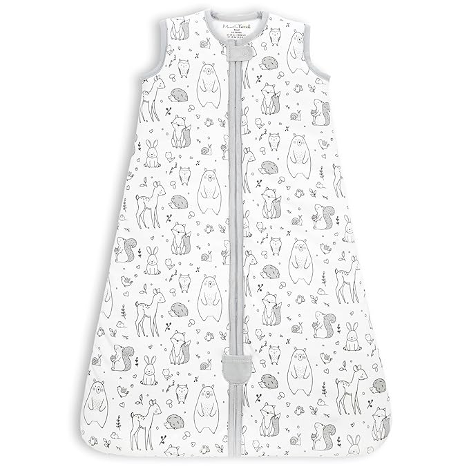 Mama Cheetah Baby Sleep Sack 2.5 TOG, Winter Baby Sleeping Bag with 2-Way Zipper, Organic Cotton Swaddle Transition Wearable Blanket for Boy Girl Infant Toddler, 12-18 Months, 1-Pack