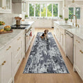 RELEANY Washable Area Rugs 2'6"x8 Non-Slip Modern Abstract Soft by RELEANY
