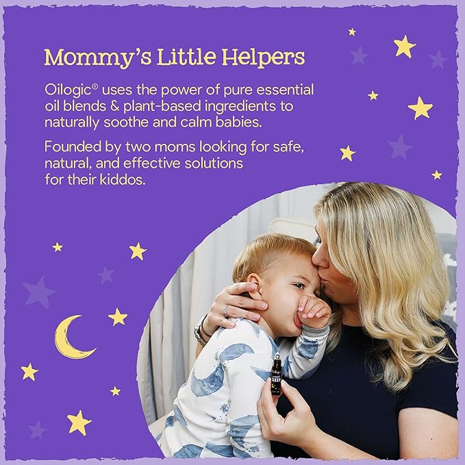 Oilogic Slumber & Sleep Roll-On Essential Oil for Babies & Toddlers - Gentle Aromatherapy Essential Oils, Mess-Free Comfort & Wellness Blends - Pediatrician-Tested Safe for Baby, .3 Fl Oz