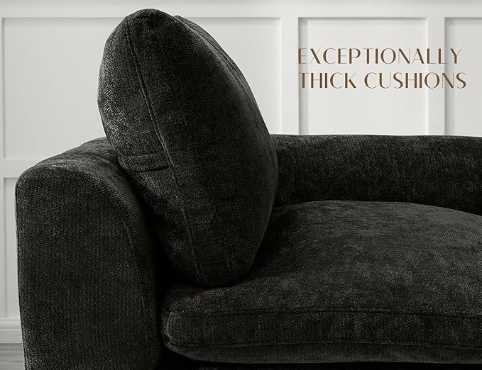 ohllob 140" U Shaped Couch, Cloud Sectional Couches - Image 4