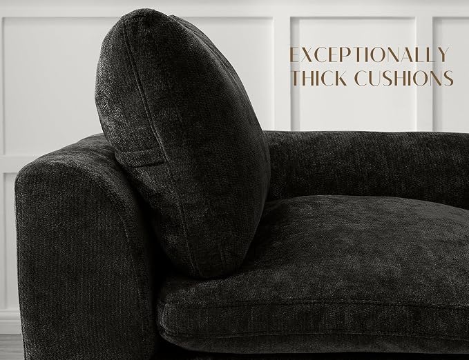 ohllob 110" U Shaped Couch, Cloud Sectional Couches - Image 4