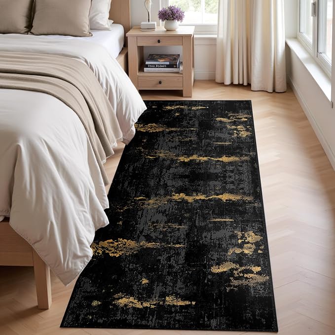 RELEANY Washable Area Rugs 2'x6' Non-Slip Modern Abstract Soft - Image 2
