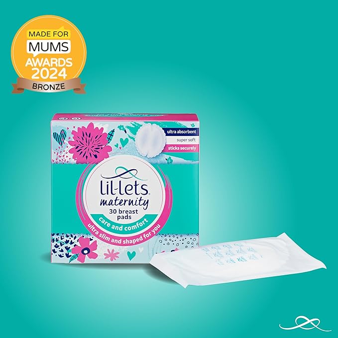 Lil-Lets Nursing Pads – 120 Individually Wrapped, Ultra-Thin, Absorbent & Fragrance-Free – Comfort & Protection for Nursing Moms Postpartum –Maximum Adhesion for Leak & Chafing Nipple Protection