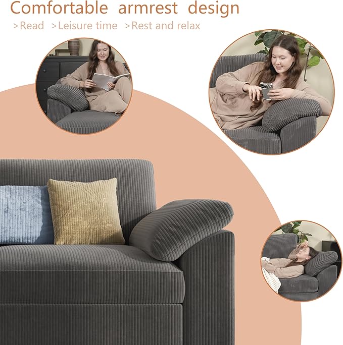 EASE MOOSE Oversized Sectional Modular Sofa, L Shape Sectional Couch - Image 7