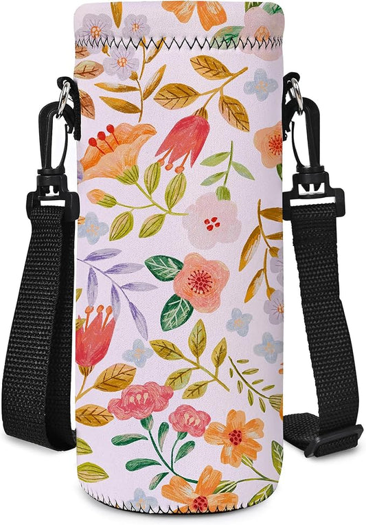 AUPET Water Bottle Bag Carrier,24oz/32oz Insulated Neoprene bottle Sling Holder Case Pouch Cover for 1000ML/750ML Bottles with Shoulder Strap for walking