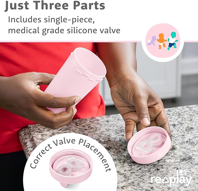 Re-Play Sippy Cups for Toddlers - 10 Oz. Reusable Spill Proof Cups for Kids, Dishwasher/Microwave Safe - Made in USA - Set of 3-3.13" x 6.25" - Princess