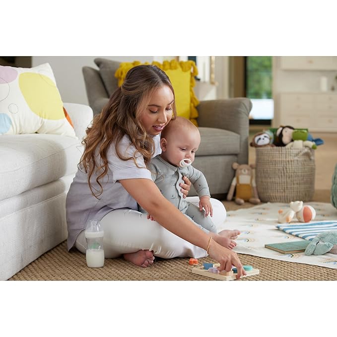 NUK Perfect Match Silicone Pacifier, 4 Pack, for Ages 0-6m, Green & White