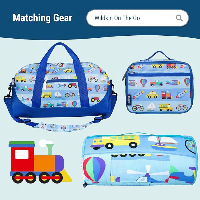 Wildkin 12-inch Kids Backpack – Padded, Adjustable, Ideal for Daycare & Travel - On the Go