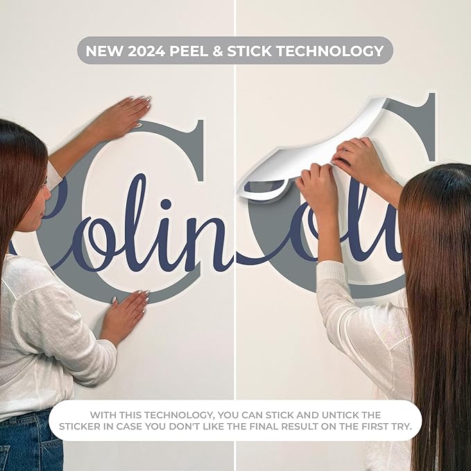 CRYPTONITE Personalized Name & Initial Tinkerbell Vinyl Wall Decals - Baby Girl Bedroom Decor - Fairy & Princess Wall Decals (A. Tinkerbell)