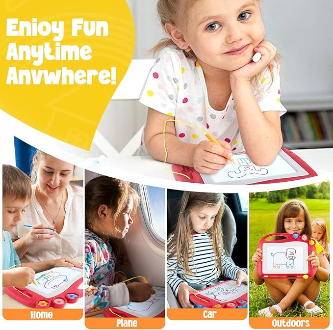 Magnetic Drawing Board, Toddler Toys for Age 1 2 3 Boys Girls, Toddler Drawing Board, Birthday Easter Christmas Halloween Kids Toy Gifts for Boys and Girls