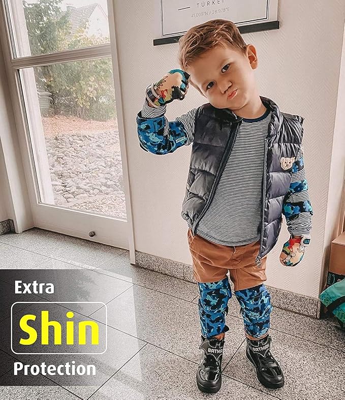 Soft-Style Kids Knee and Elbow Pads with Bike Gloves, Flexible Impact-Resistant Gear for Ages 2-11, Designed for Balance Bikes, Roller-Skating, and Skateboarding