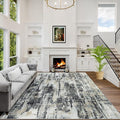 9x12 Area Rugs Washable Rug: Modern Abstract Living Room Rug Soft Anti-Skid by GENTDRIZZ