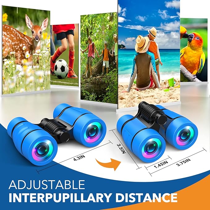 Toys for 3-7 Year Old Boys: LET'S GO! Binoculars for Kids with Bird Watching Manual Easter Birthday Gifts for 4 5 6 7 8 Year Old Boy Girls Outdoor Toy for Kid Ages 5-7 Toddler Camping Telescope