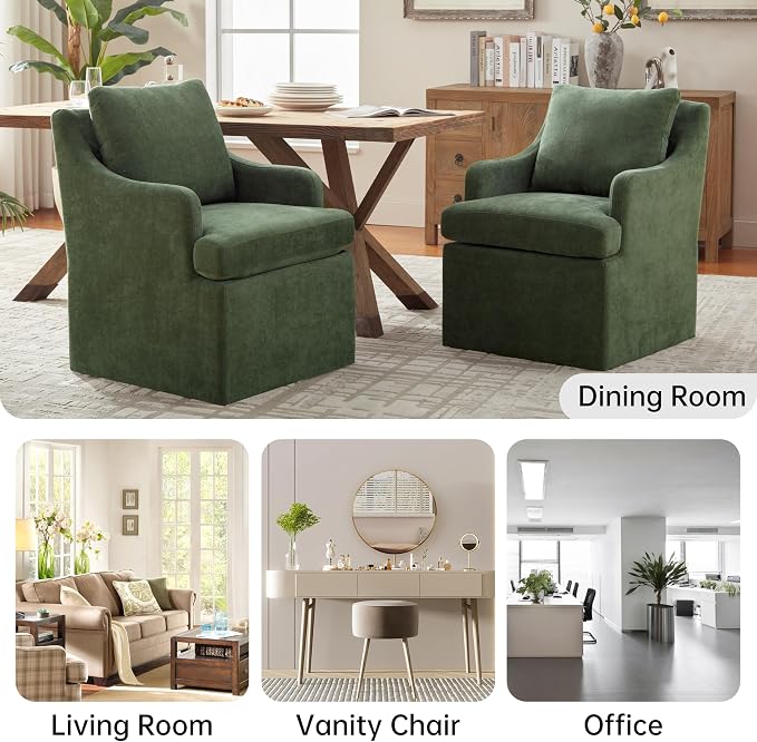 VKNOW Upholstered Dining Chairs Set of 6, Modern Kitchen Chairs Dining Room - Image 6