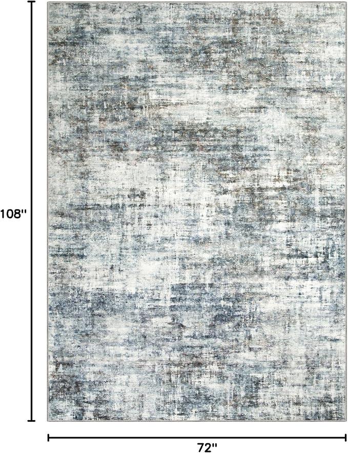 6x9 Area Rugs Washable Rug: Large Modern Abstract Living Room Rug Soft - Image 2