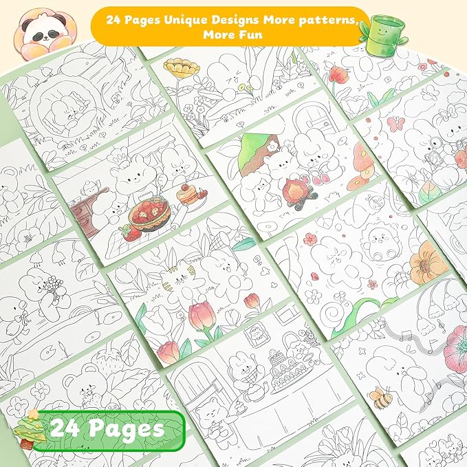 Paint with Water Coloring Books for Kids Ages 3-5, 4-8 – Cute Coloring Book for Teens,Arts and Crafts for Kids Ages 3 4 5 6 7 8+, Birthday Gift Toys for Girls Boys,Travel Toys -Rabbit