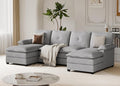 110" U-Shaped Sectional Sofa by Meilocar