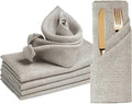 BALCONY & FALCON Cloth Napkins Set of 6 Washable Linen Napkins Absorbent by BALCONYFALCON