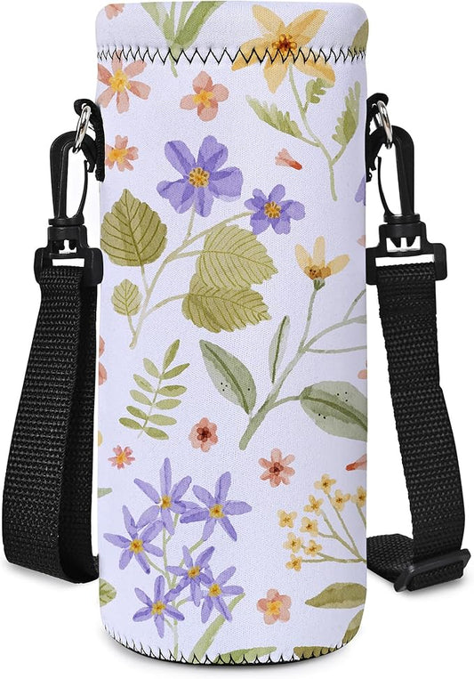 AUPET Water Bottle Bag Carrier,24oz/32oz Insulated Neoprene bottle Sling Holder Case Pouch Cover for 1000ML/750ML Bottles with Shoulder Strap for walking