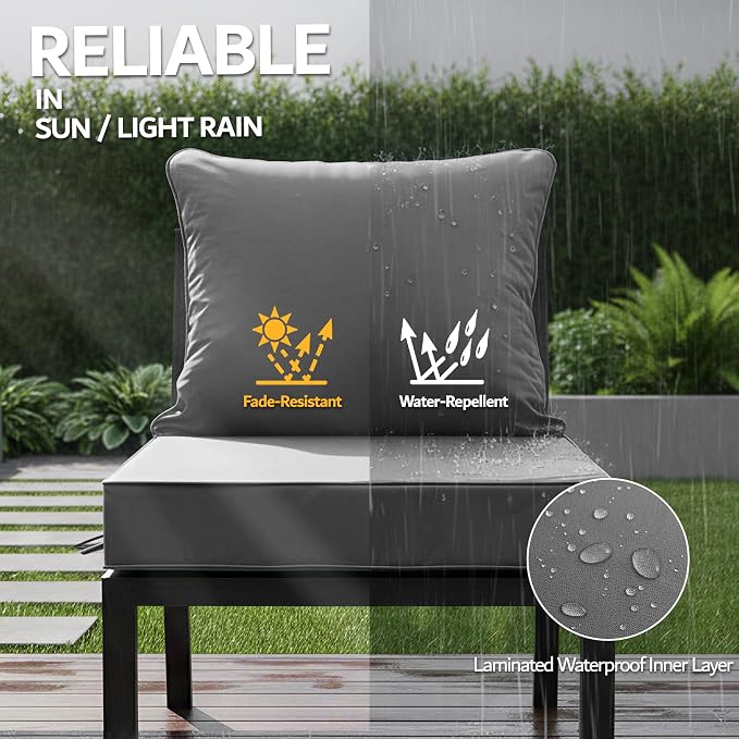 24x24 Inch Outdoor Chair Cushion - Image 3