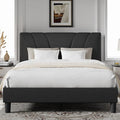 Novilla Queen Bed Frame with Headboard, Bed Frame Queen Size with Wood Slats by Novilla
