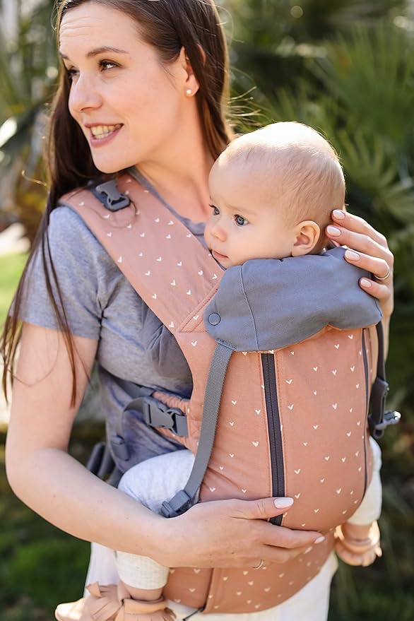 Beco Baby Carrier 8 Hybrid Newborn to Toddler (7-45lbs) - All in 1 Mesh Backpack, Front and Hip Carrier with Adjustable Seat - Cooling Ergonomic Carrier (Rose Love)