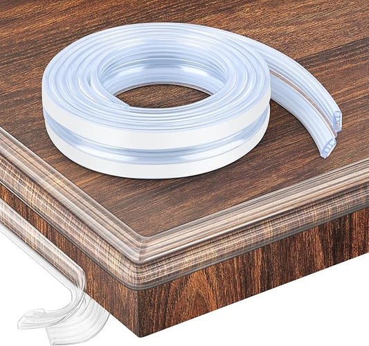 Baby Proofing,32.8ft(10M) Silicone Soft Corner Protectors with Pre-Taped Strong Adhesive, Edge Protectors for Sharp Corners of Cabinets, Tables