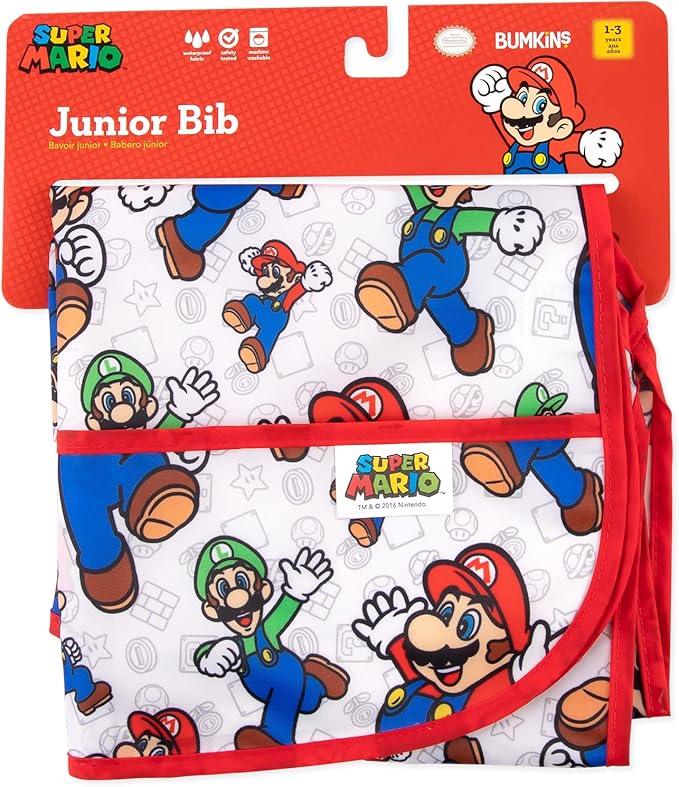 Bumkins Bibs - Toddler Bibs, Waterproof, Large for 1-3 Years, Short Sleeve