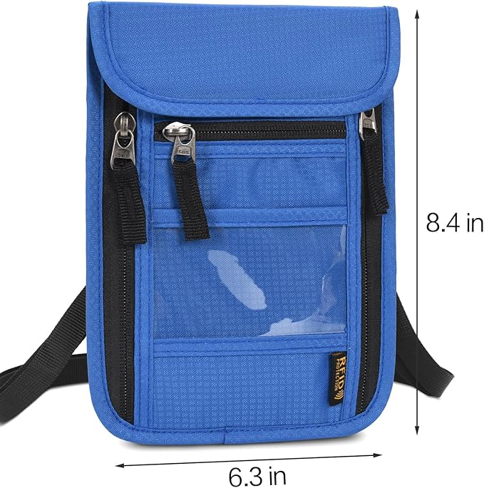 Neck Wallet Lightweight RFID Blocking Waterproof Travel Pouch for Women Men