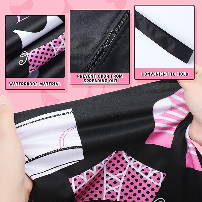 Shappy 2 Pcs Large Travel Laundry Bag Washable Waterproof Wet Dry Large Dirty Clothes Bag Bathing Workout(Dress Style)