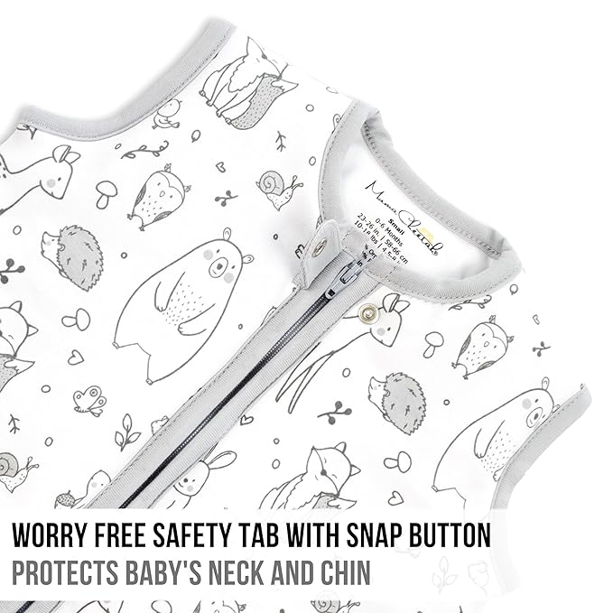 Mama Cheetah Baby Sleep Sack 2.5 TOG, Winter Baby Sleeping Bag with 2-Way Zipper, Organic Cotton Swaddle Transition Wearable Blanket for Boy Girl Infant Toddler, 0-6 Months