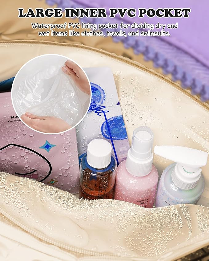 College Gifts for Women-Initial Duffle Bag, Carry On Bags for Women，Overnight Bag with Wet Pocket，Lightweight Travel Bags Personalized Gym Tote with Makeup Pouch