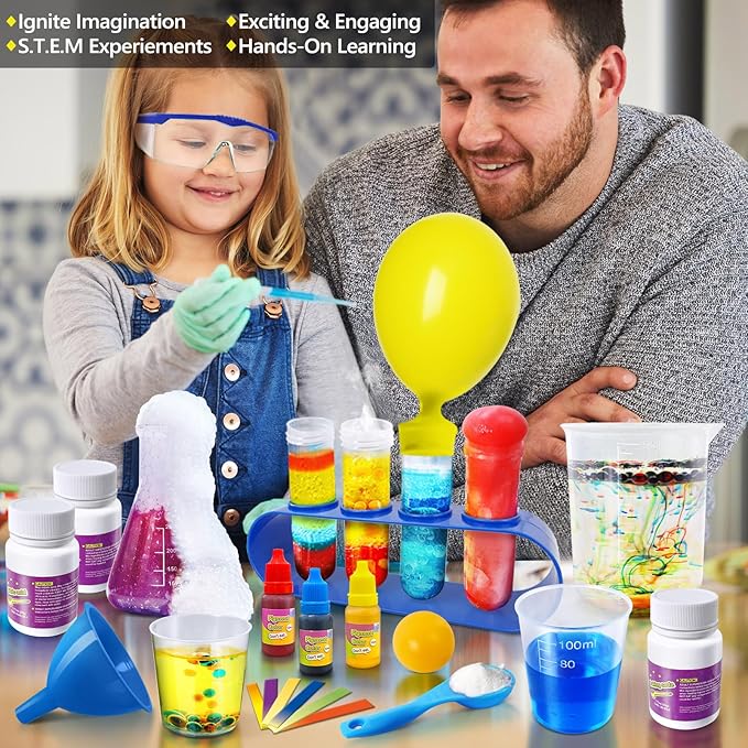 UNGLINGA 272 Experiments Science Kit for Kids, Chemistry Set, S.T.E.M Toys Boys Girls Birthday Gifts, Volcano, Crystal, Magic, Physics Lab Educational Learning Project